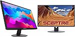 Sceptre E249W-19203R 24" FHD Gaming Monitor & 24" 75Hz 1080p LED Monitor $199.25