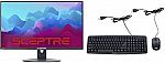 Sceptre 20" 75Hz LED Monitor (E209W-16003RT Series) & Verbatim Slimline Wired Keyboard and Mouse $88.76
