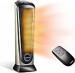 Lasko Oscillating Ceramic Tower Space Heater 1500 W 22.5" Black $50 and more