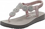 Skechers Women's Meditation-Stars & Sparkle-Circular Rhinestone Slingback Thong Flip-Flop (size 9) $3.84