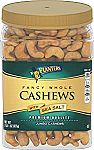 33-oz Planters Fancy Whole Cashews with Sea Salt $12.35