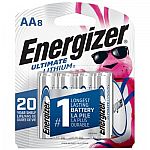 8-Pack Energizer Ultimate AA 1.5-Volt Lithium Batteries $10