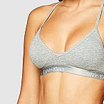 Calvin Klein Women's Motive Cotton Lightly Lined Bralette Bra $5