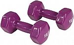10-Lb Amazon Basics Vinyl Coated Hand Weight Dumbbell (Set of 2) $17.35