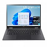 LG Gram 14" 14T90Q 2-in-1 Touch Laptop (17-1260P 8GB 512GB SSD 2.2-lbs) $899 and more