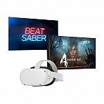 Meta Quest 2 128GB VR Headset  Resident Evil 4 and Beat Saber Bundle $349