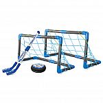 Hover Hockey Set w/ Rechargeable LED Puck + 2x Nets + 2x Sticks $9.88