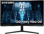 SAMSUNG 32" Odyssey Neo G8 4K UHD 240Hz G-Sync 1000R Curved Gaming Monitor $799.99