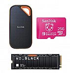 Amazon - Western Digital Drives and SanDisk Memory Sale
