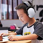 Amazon Basics Kids Ear-Protection Safety Noise Earmuffs $5