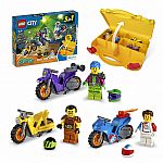 LEGO City Stuntz Value Set 3 Minifigures 3 Bikes and Carrying Case 6670 $10