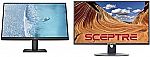 HP 23.8" LED Monitor (V241ib) & Sceptre 24" Professional Thin 75Hz 1080p Monitor (E248W-19203R) $215.98