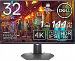 Dell G3223Q 32" 4K UHD 144Hz, 1ms, FreeSync, Fast IPS Gaming Monitor $599