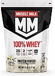 5-lb Muscle Milk 100% Whey Protein Powder (Vanilla) $32