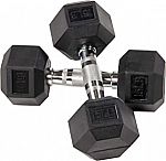 Balancefrom Rubber Encased Hex Dumbbell 15 lb, Pair $24