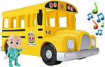 CoComelon Musical Yellow School Bus w/ JJ Figure $11