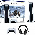 Sony PlayStation 5 (PS5) Disk Console God of War Ragnarok Bundle + Legion H200 Headset $599.99