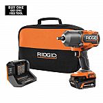 RIDGID 18V 1/2 in. High-Torque Impact Wrench Kit $158