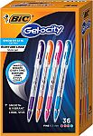 36-Count BIC Gelocity Smooth 0.5mm Fine Point Gel Pens $8.96