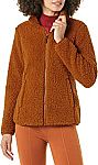 Amazon Essentials Women's Polar Fleece Lined Sherpa Full-Zip Jacket (Tan) $17