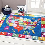 Eric Carle Elementary 35"x51" Kids Machine Washable Area Rug $19.99