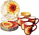 Certified International Paris Sunflower Ceramic Dinnerwae $48 and more