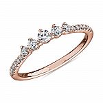 Blue Nile Petite Tiara Diamond Wedding Ring in 14K Rose Gold $575 and more