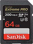 SanDisk Extreme PRO 64GB UHS-I U3 SDXC Memory Card $1