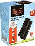 12-Pk BLACK+DECKER Mouse Trap & Indoor Home Insect $2.42