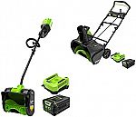 Greenworks 40V 16 inch Cordless Snow Thrower + 5Ah Battery & Charger $195