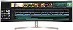 LG 49WL95C-WY 49" Dual DQHD (5120 x 1440) Curved Monitor $800