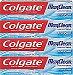 4-Pack 6-oz Colgate Max Clean Whitening Foaming Toothpaste w/ Fluoride $4.75