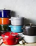 STAUB Cast Iron 4 QT Round Cocotte (Visual Imperfections) $99 and more
