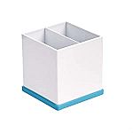 Amazon Basics Pen Organizer - Blue and White $3.74