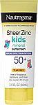 Neutrogena 3 Oz Sheer Zinc Oxide Kids Mineral Sunscreen Lotion $4.29