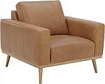 Rivet Modern Leather Living Room Accent Chair $120 & More