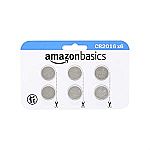 6-pack Amazon Basics CR2016 3 Volt Lithium Coin Cell Battery $1.75