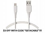 Amazon Basics USB-A to Lightning Charging Cables 3' $0.99 