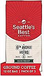 3-Pack 12-oz Seattle's Best Dark Roast Ground Coffee (6th Avenue Bistro) $11.95