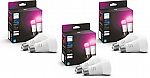 6-Ct Philips Hue White and Color Ambiance A19 E26 LED Smart Bulb, Bluetooth & Zigbee Compatible $70.50