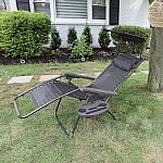 Bliss Hammocks Brown Jacquard 26" Wide Zero Gravity Chair $32