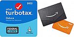 TurboTax 2022 Deluxe Federal and State Returns with $10 Amazon GC $45