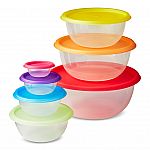 Mainstays 14-Pc Rainbow Food Storage Containers with Lids $6.47