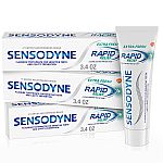 Sensodyne 40% Off: 3-Pk 3.4-oz Rapid Relief Sensitive Toothpaste (Extra Fresh) $10.40 & More