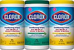3-Pack 75-Count Clorox Disinfecting Wipes $6.32