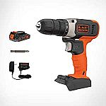BLACK+DECKER 20-Volt Li-Ion Cordless 3/8 in. Drill/Driver w/ 1.5Ah Battery & Charger $29