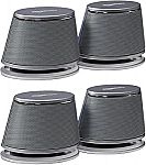 Amazon Basics USB Plug-n-Play Silver Computer Speakers, 4 Speakers $8.75