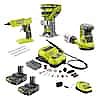 RYOBI ONE+ 18V Cordless 4-Tool Hobby Compact Kit + 4 Batteries $159
