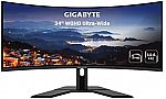 GIGABYTE G34WQC A 34" 144Hz Ultrawide Curved Gaming Monitor $289.99