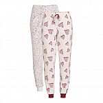 2-Pk Secret Treasures Women's Faux Mink Cuffed Pajama Pants $7.88